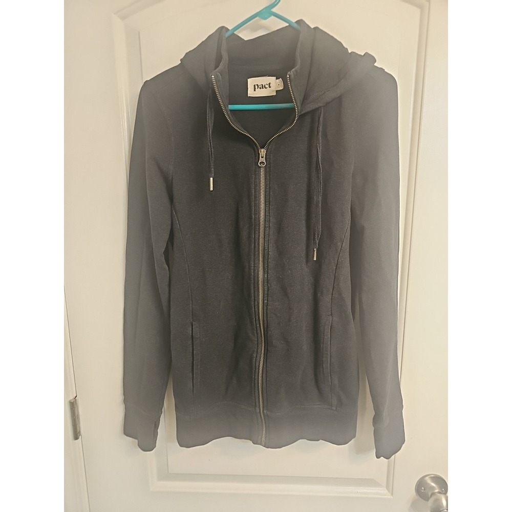 Pact Hoodie Full Zip Organic Cotton Hooded Sweatshirt Sweat jacket Medium